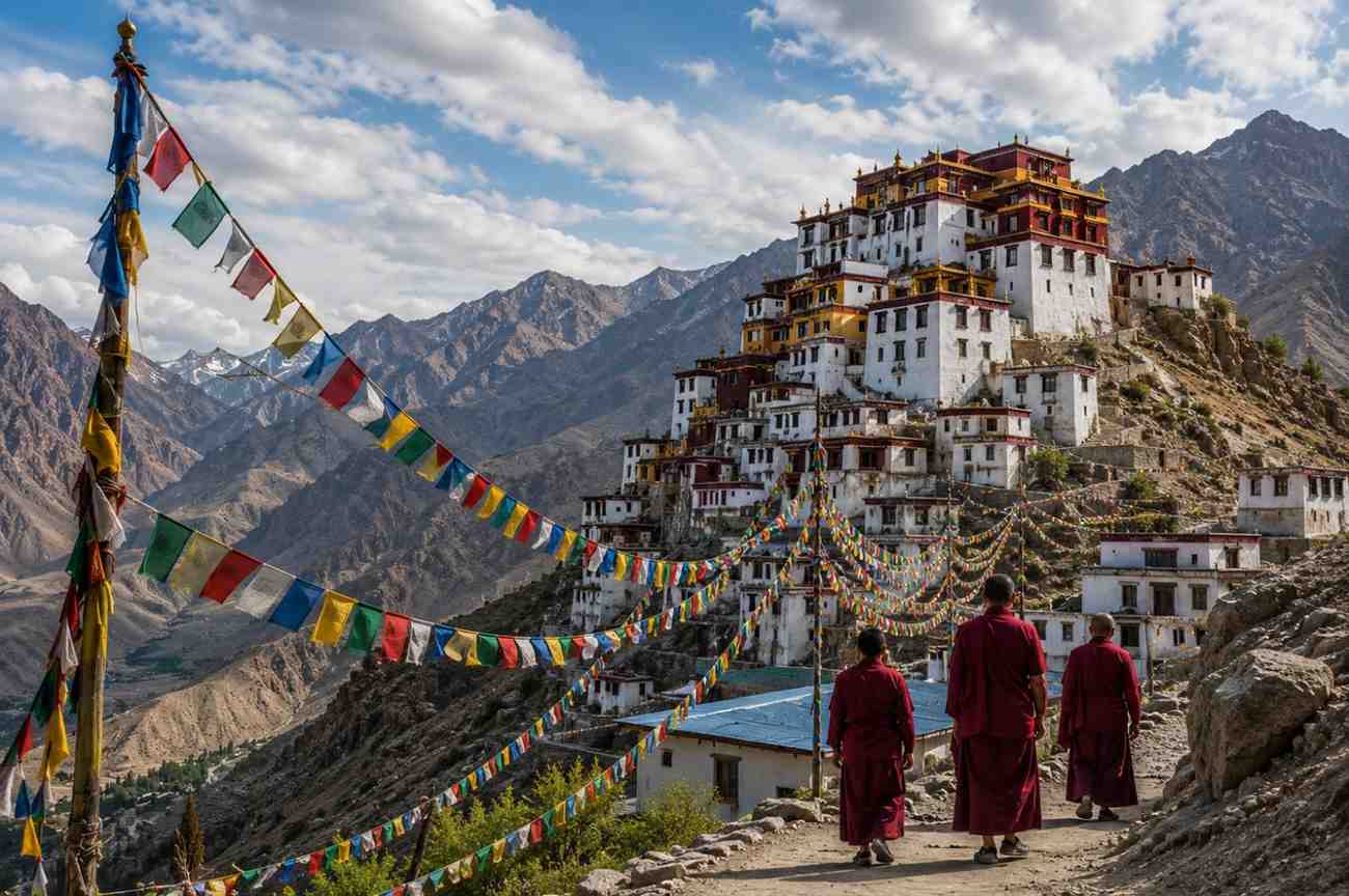 Thiksey Monastery for Leh monastery and Nubra Valley package
