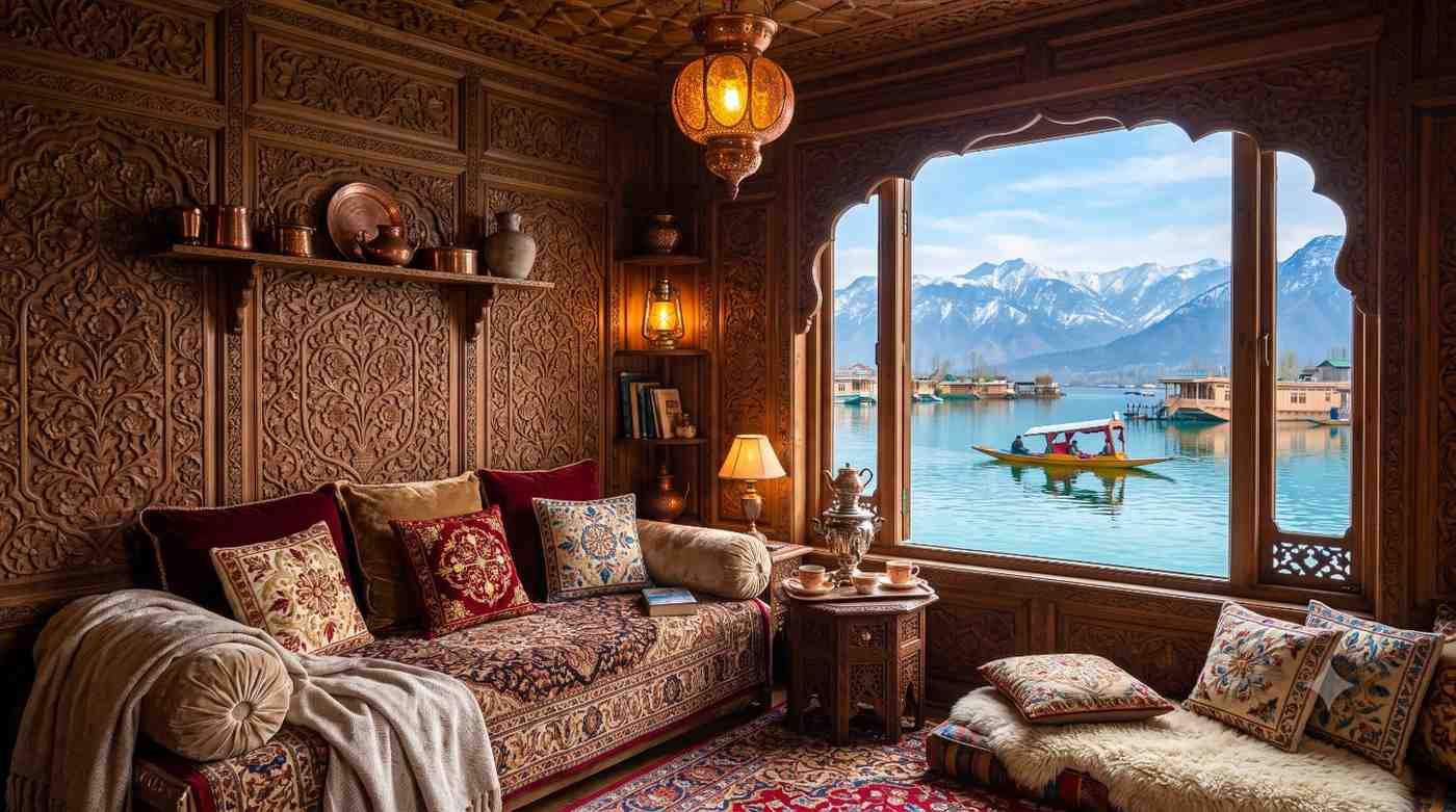 Houseboat stay on Dal Lake for Kashmir Grand Tour package